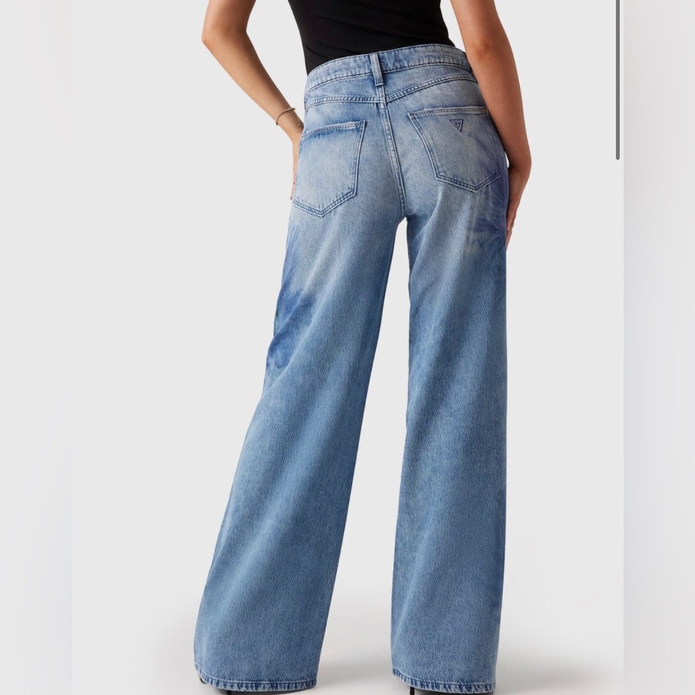 Guess Blue Flare Wide Leg Jeans